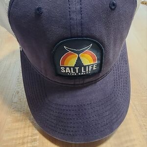 Salt Life Navy Cap Fishtale Logo